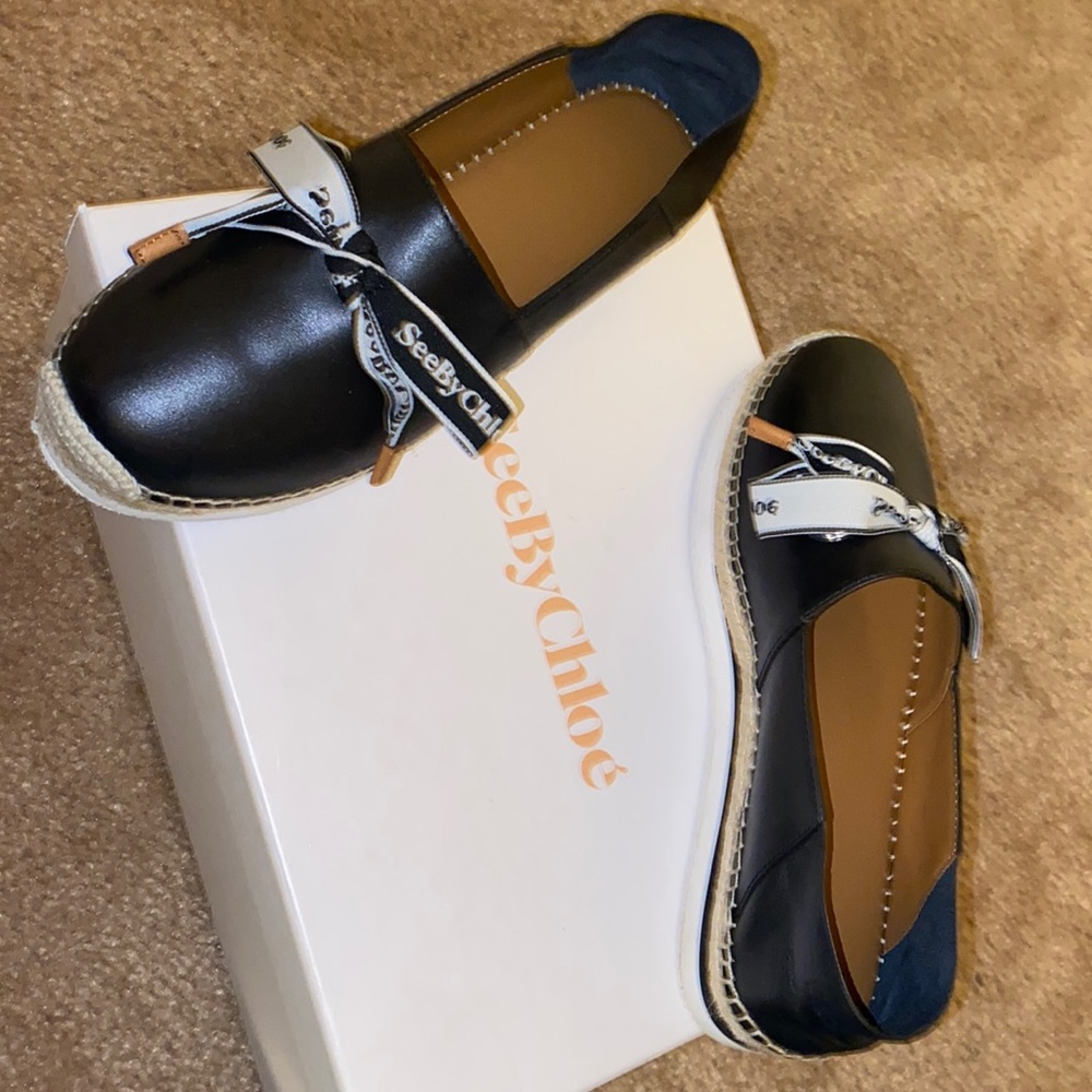 See but Chloe Black Espadrilles size 37